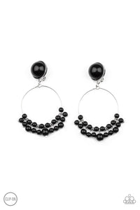 Paparazzi Accessories - Cabaret Charm - Black Earrings