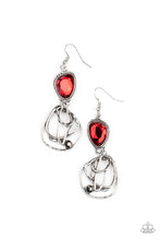 Load image into Gallery viewer, Paparazzi Accessories - Galactic Drama - Red Earrings
