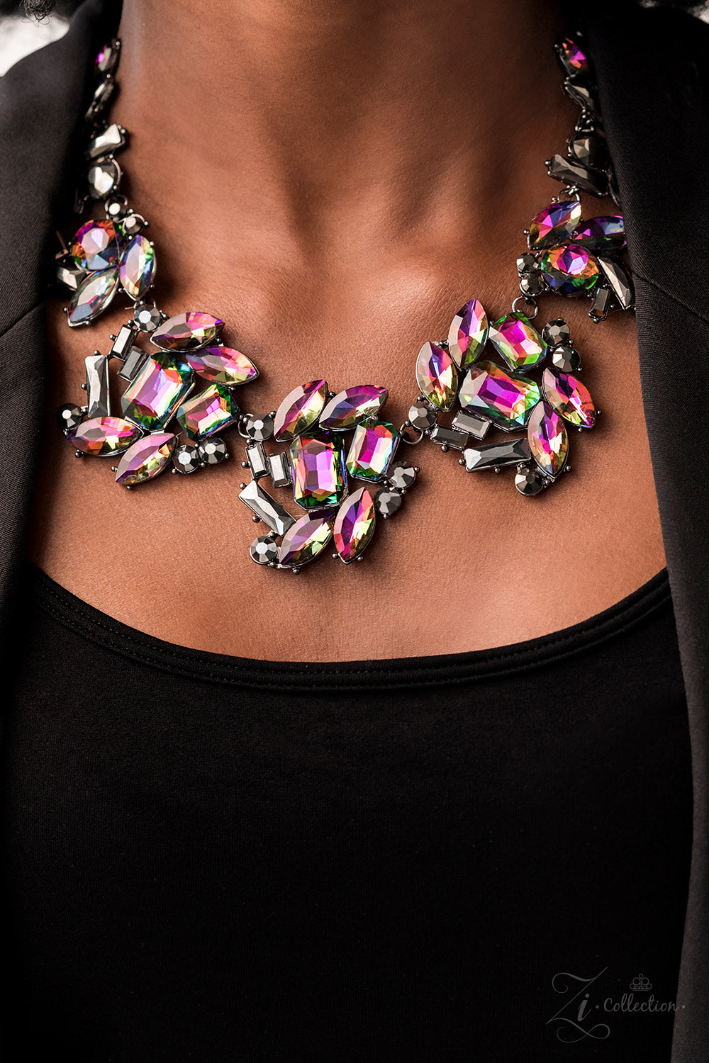 Paparazzi Accessories - Obsessed Oil Spill Zi Collection Necklace Set